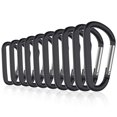 thumbnail image 3 of 20PCS 3 Inch/8CM Carabiner Clips, D-Ring Caribeaner with Keyring for Home RV Camping Fishing Hiking Traveling Backpack, 3 of 5
