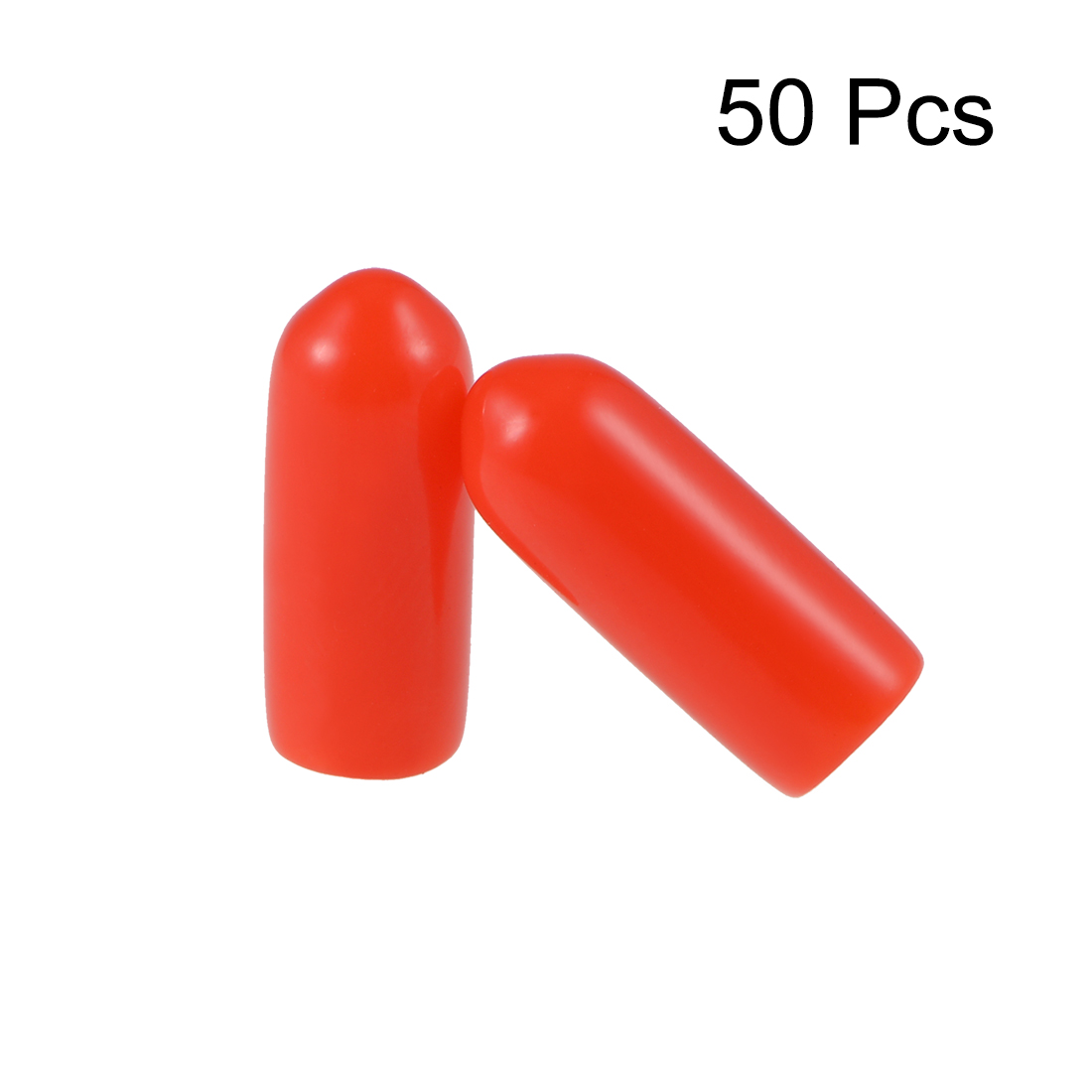 Unique Bargains 4.5mm ID Red 15mm Length Screw Thread Protectors End Cap Cover 50 Pack