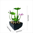 thumbnail image 5 of Lumiartisan 3-Tier Lotus Desk Fountain With LED Lights, River Rocks - Tabletop - 25x19x15cm, 5 of 5
