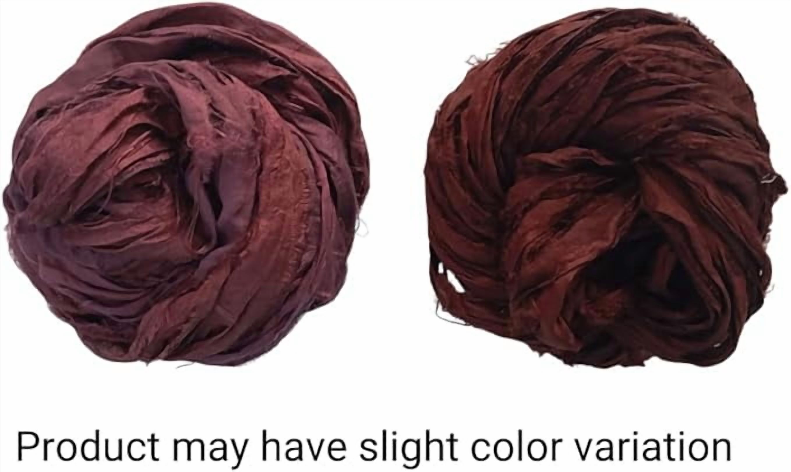 Knitsilk Recycled Sari Silk Ribbon Yarn|Best for Crochet, Knitting, and Embroidery |Sustainable and Unique|50 GMS-30Yards-Brown|Pack of 3
