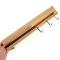 thumbnail image 3 of UPGRATOR 1-Pack Rectangular Brown Wooden Chopping Cutter Rack, Nail- Utensil Hanger for Organized Storage, 3 of 7