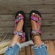 thumbnail image 3 of Zapatos planos de cuerda de cáñamo para mujer, sandalias de playa para exteriores, zapatillas informales que combinan con todo, sandalias de talla grande, verano 2023, 3 of 5