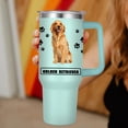 thumbnail image 4 of Golden Retriever Gift for Dog Owner,40oz Golden Retriever Tumbler with Handle Insulated Reusable Stainless Steel Travel Water Bottle (Color 3), 4 of 6