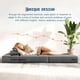 thumbnail image 4 of 2-in-1 folding sofa cama con pillow - portable lazy floor sofa lounger, pull-out loveseat in gris oscuro, 4 of 7
