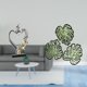 thumbnail image 2 of Figura de pareja besándose con hojas de palma, placa de pared de madera, decoración de pared tropical y material de madera, adecuada para sala de esta, 2 of 8