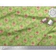 thumbnail image 2 of Soimoi Green Cotton Duck Fabric Flower & Leaves Watercolor Fabric Prints By Yard 44 Inch Wide, 2 of 3
