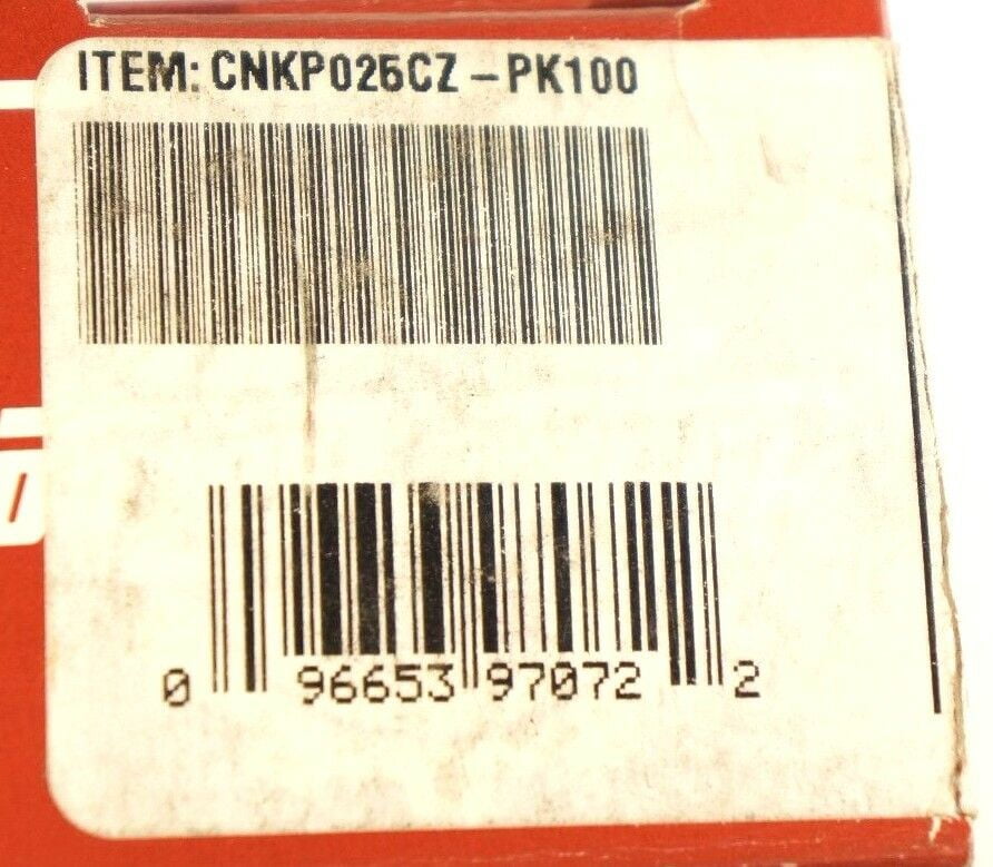Conical Washer Lock Nut, 1/4"-20, Steel, Not Graded, Zinc Plated, 13/64 in Ht, 100 PK