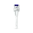 thumbnail image 5 of ANGARA Natural Tanzanite and Diamond Twisted Vine Ring in 14K White Gold for Women (Size-6mm) | December Birthstone, Birthday, Anniversary, Jewelry Gift for Women | Natural Tanzanite Ring, 5 of 10