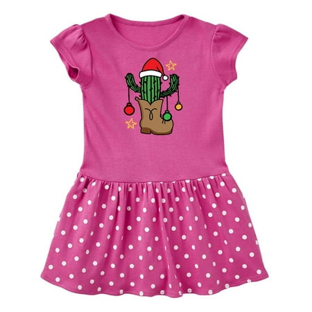 

Inktastic Christmas Cowboy Cactus Gift Baby Girl Dress