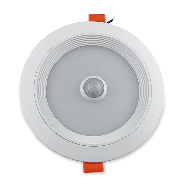Matsuzay Luz de noche PIR LED Infrarrojo automático Lámpara empotrada en el techo AC85-265V Foco Iluminación de la habitación Pasillo Downlight Hotel Iluminación y accesorios Luz calida 7W Matsuzay HA011560-02B