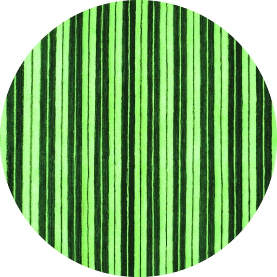 Ahgly Company Indoor Round Abstract Green Modern Area Rugs, 6' Round