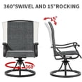 thumbnail image 4 of Patio Swivel Chair Set of 4, High Back Textilene Patio Chairs, Swivel Dining Chairs for Outdoor – 360° Swivel Rocker Chair, All-Weather Metal Frame for Porch, Garden, Deck, Poolside (Gray, 4PC), 4 of 8