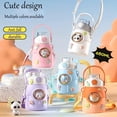 thumbnail image 2 of Cute Water Bottle with Strap and Straw, 22oz Aesthetic Kawaii Thermos, BPA-free Leak-proof Vacuum Insulated Water Bottles for Girls Sports Travel, 2 of 7