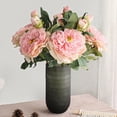 thumbnail image 4 of 5pcs Peony Rose Flowers Bundle Decoration.Artificial Korean Style Small Handle Bundle Rose Imitation Flowers for Home Wedding Rose Flower, 4 of 7