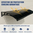 thumbnail image 4 of Qiyester Door Window Awning Metal Shade Canopy Weather Resistant Overhang UV Protection for Front Doors, Windows, Porches, Balconies 118 x 39 Inch, 4 of 10