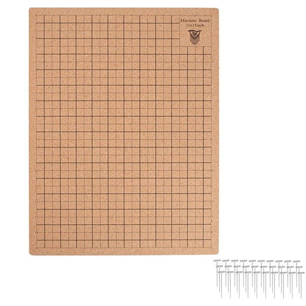 Bewildely Herramienta de fijación ligera de madera, tablero de corcho para estilizar y hacer manualidades, tablero tejido de cuerda de algodón Artesanía 11 x 15 pulgadas