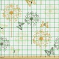 thumbnail image 2 of Ambesonne Butterfly Fabric by the Yard Upholstery, Herbal Blossoms Dandelion, 2 Yards, White Apricot, 2 of 5