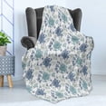 thumbnail image 4 of Floral Soft Flannel Fleece Throw Blanket, Linear Sketchy Flowers Leaves Petals Feminine Blossom Polka Dots Garden Art, Cozy Plush for Indoor and Outdoor Use, 50" x 70", Multicolor, by Ambesonne, 4 of 5