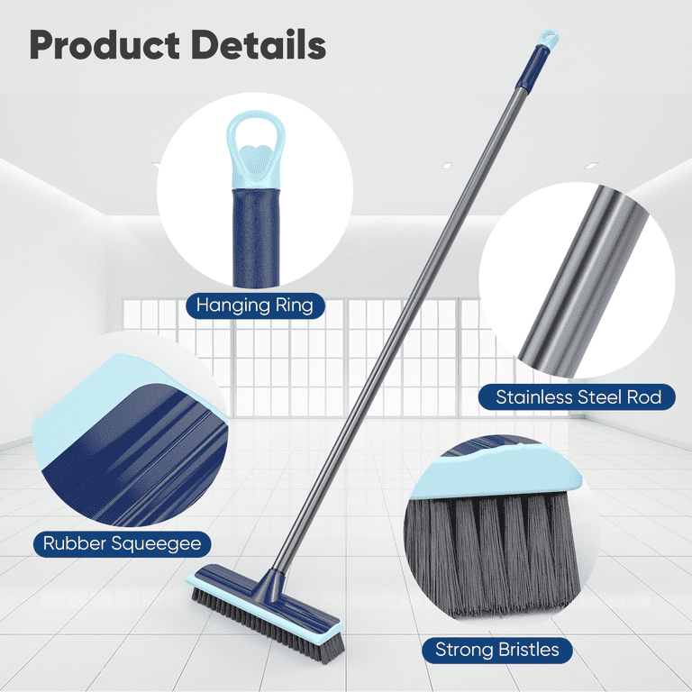 MYSPRI Floor Scrub Brush with Long Handle, 2-in-1 photo 5