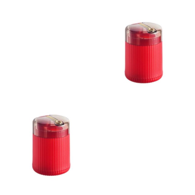 Kearding Porta palillos Dispensador de palillos Gadget de cocina Superficie lisa elegante Decorativo Atractivo Automático Ahorro de espacio Rojo 2piezas