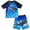 Blue, variant on Monster Jam Grave Digger El Toro Loco Megalodon UPF 50  Rash Guard Swim Trunks Outfit Set Toddler to Big Kid