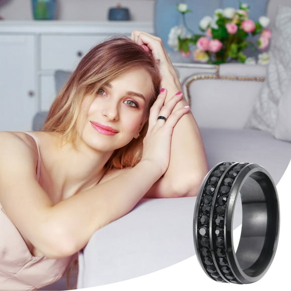 Anillos para mujer, regalos para mujer, moda para mujer, doble diamante, joyería de moda para mujer, anillo para mujer