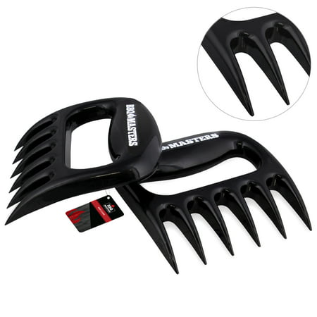 BBQ Masters Meat Claws (Set of 2) - Pulled Pork Bear Claw Meat Shredder Forks - Safely Pull, Shred, Carve and Lift (Best Bear Claws For Pulled Pork)