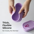 thumbnail image 5 of Premium Korean-Made Silicone Airtight Food Container with Steam Vent – , Leakproof, Microwave & Freezer Safe Meal Prep. & Leftovers Storage (Violet, 4p Multi-Size Set), 5 of 8