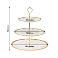 thumbnail image 4 of Balsa Circle 3-Tier Clear 14" Round Plastic Cupcake Tower Stand Gold Beaded Rim Party Events Decorations, 4 of 8