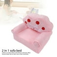 thumbnail image 3 of Foldable Kids Sofa Crown Pattern  2 In 1 Flip Open Sofa Bed For Living Room Bedroom, 3 of 8