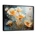 thumbnail image 2 of Designart "Peach Buttercups love expression III" Floral Floater Framed Wall Decor, 2 of 7