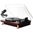 thumbnail image 1 of Tocadiscos Vintage inalámbrico con altavoces estéreo incorporados, reproductor de discos de vinilo Retro portátil, altavoces incorporados para el hogar y al aire libre, 1 of 7