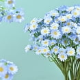 thumbnail image 3 of Fake White Flowers, 4 Bouquet/Daisy Flowers Artificial, 0 Inch Fake Daisies Outdoor Plants, Spring Wild Flowers for Wedding Daisy Party Decorations (White), 3 of 5