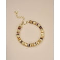 thumbnail image 3 of Colorful 18K Gold Plated Bracelets for Women, Stack Bangle Beaded Stone Jewelry Accessories Set for Woman, Trendy Fashion Jewelry Gifts, 3 of 5