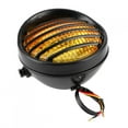 thumbnail image 2 of Motorcycle Accessory 6in Motorcycle Round Headlight Grill Lens Cover 35W Halogen Bulb Universal Motorbike Headlamp, 2 of 8