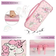TCJJ Unicorn Hard Carrying Case for Nintendo Switch- Pink Portable Travel Case with Soft TPU Protective Case Cover Compatible with Nintendo Switch for Girls, Christmas Birthday Unicorn Gift for Girls