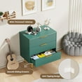thumbnail image 2 of M optimized Fluted 3 Drawers Dresser for Bedroom, Wooden Chest of Drawers with Metal Handle & Legs, for Living Room, Hallway, 2 of 7