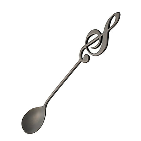 

Floleo Clearance Music Stainless Steel Spoon Dessert Spoon Teaspoon Music Bar Spoon