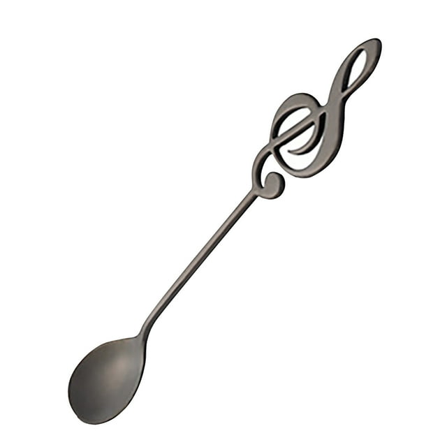 Agiferg Music Stainless Steel Spoon Dessert Spoon Teaspoon Music Bar Spoon