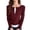 Wine, variant on EDFBUYKRS Womens Dressy Casual Blouse Business Long Sleeve Tops Ruffle V Neck Work Shirt Fall Shirt 2026 M