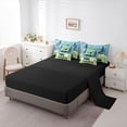 thumbnail image 3 of Catabedysis Vintage Camping 7 Pieces Full Size Bedding Sets,Camper Print Full Size Bed in a Bag For Boys,Multicolor,Black Reversible, 3 of 7