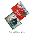 thumbnail image 4 of Ounissouiy Taza de cerámica resistente a impactos de cerámica con regalo de patrón delicado para amantes del café caja de regalo Teteras verde, 4 of 6