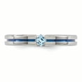 thumbnail image 4 of Edward Mirell Titanium Blue Topaz and Blue Anodized 4mm Band Size 9, 4 of 4