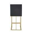 thumbnail image 3 of Benjara Cid Anki Counter Stool Chair, Dark Gray Faux Leather, Brass Stainless Steel, 3 of 5