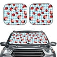 thumbnail image 2 of Kll Flowers And Lady Bugs Windshield Sun Shade 2-Piece Foldable Car Front Window Sunshade For Most Sedans Suv Truck - Auto Sun Blocker Visor Protector Blocks Max Uv Rays - Large, 2 of 7