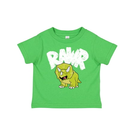 

Inktastic Lil Green Triceratops Rawr! Gift Toddler Boy or Toddler Girl T-Shirt