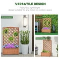 thumbnail image 4 of Outsunny Wooden Raised Garden Bed 46"x24"x30" Brown Lattice Trellis Boxes with Water Drainage Slot, 4 of 10