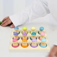 thumbnail image 3 of Juguete Montessori 12 piezas Rainbow con clavija de en miniatura con clavija íris pintadas para de Muñeca Macaron Salvador juguetes para apilar arcoiris, 3 of 10