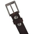 thumbnail image 5 of Casual Belt Men's 1.5" Wide Top Grain Genuine Leather Square Silver Buckle by Marshal, 5 of 7