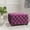 Fuchsia, variant on GDF Studio Anikki Modern Glam Velvet Button Tufted Square Ottoman, Gray and Dark Brown